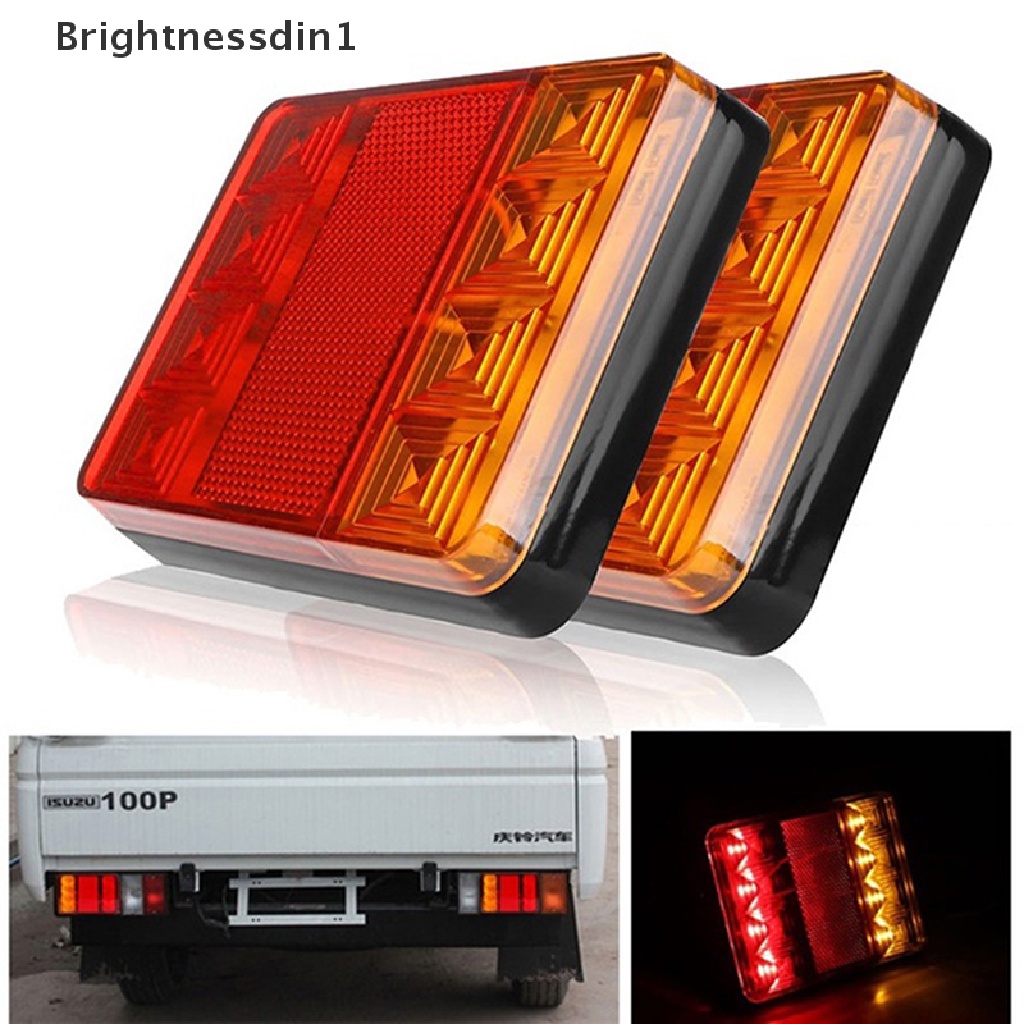 [Brightnessdin1] Lampu Trailer Waterproof 8lampu Ekor Belakang 12V DC Mobil Truk Perahu Caravan Boutique