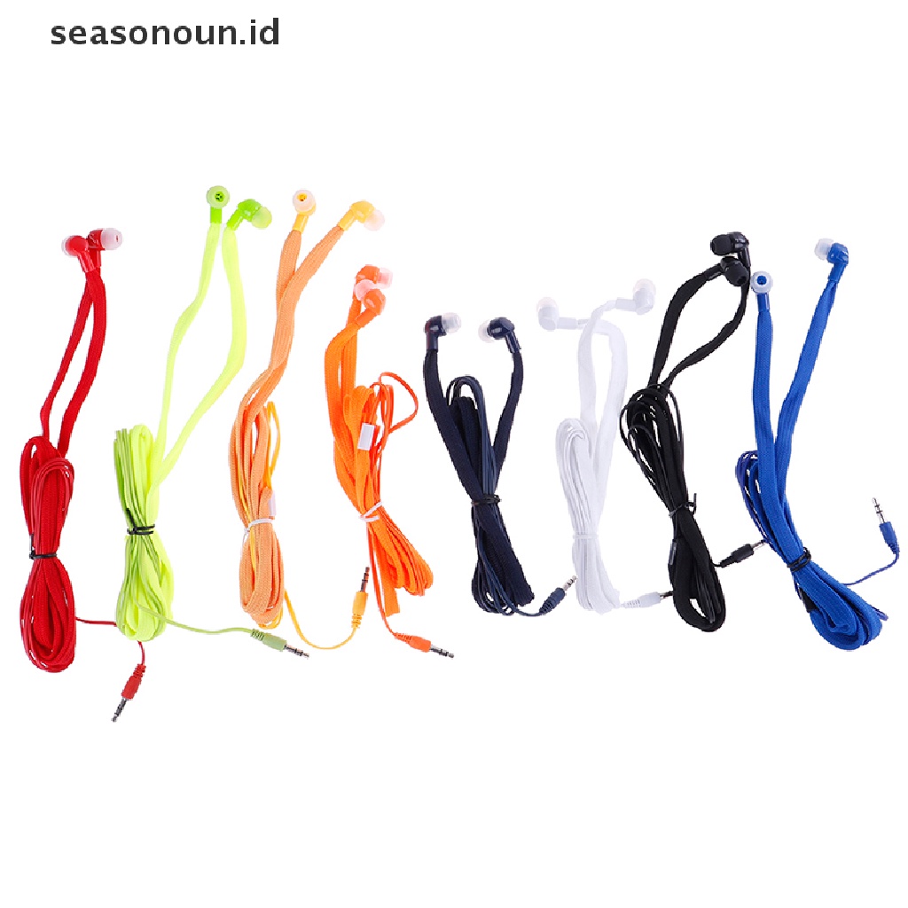 Seasonoun Shoelace Earphone super bass Headphone stereo earbuds Earpiece Lari.