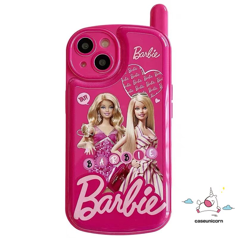 IPHONE Pretty Princess Barbie Phone Case Kompatibel Untuk Iphone7 8 Plus11 13 14 12 11 Pro MAX XR X XS MAX SE 2020 Kepribadian Retro Kreatif Bentuk Ponsel Seluler Lembut Glossy Cover