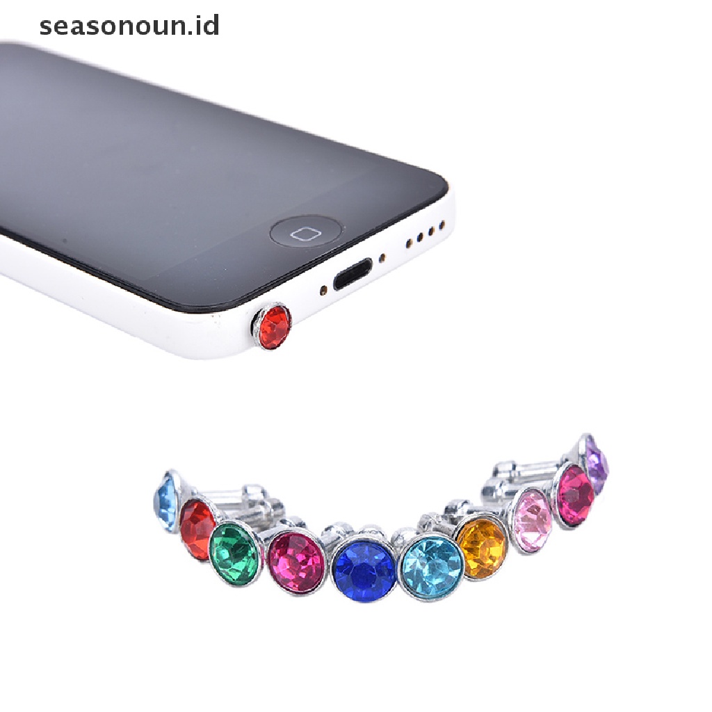 Seasonoun 10X Anti Debu Kristal Cap Earphone Jack Plug Stopper Untuk Ponsel10 * 3.5MM,.