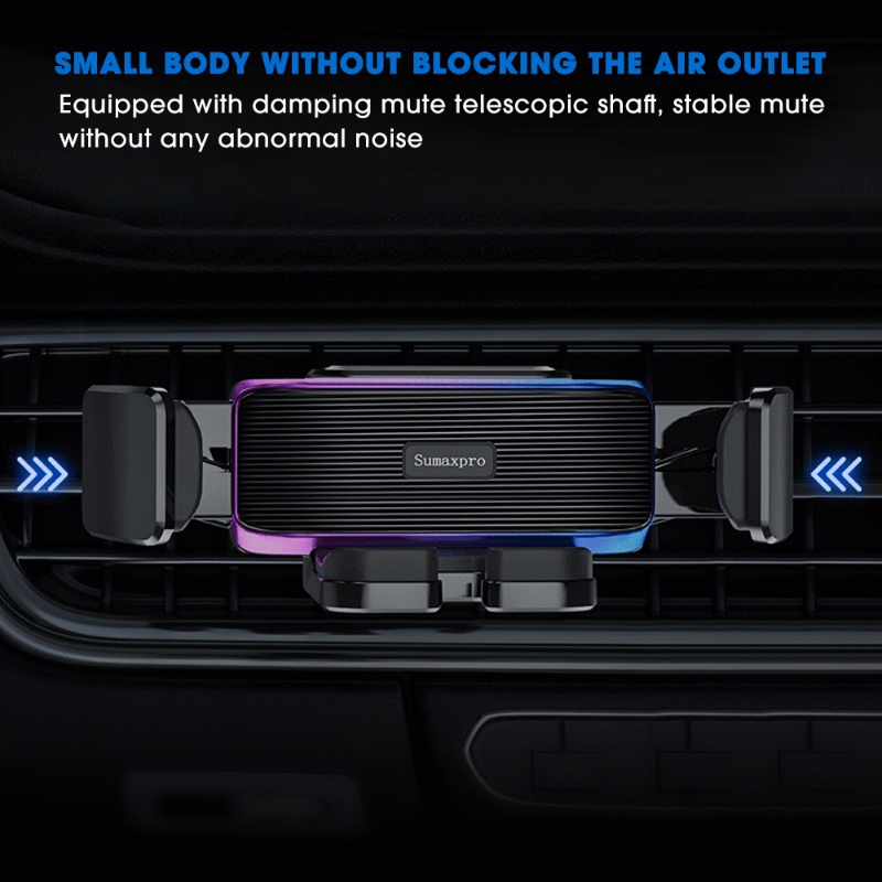 Mobil D8 Dudukan Ponsel Ventilasi Udara Mount Klip Gravity Stand 360derajat Yang Dapat Diputar Smartphone Non-slip GPS Holder Auto Interior Aksesoris