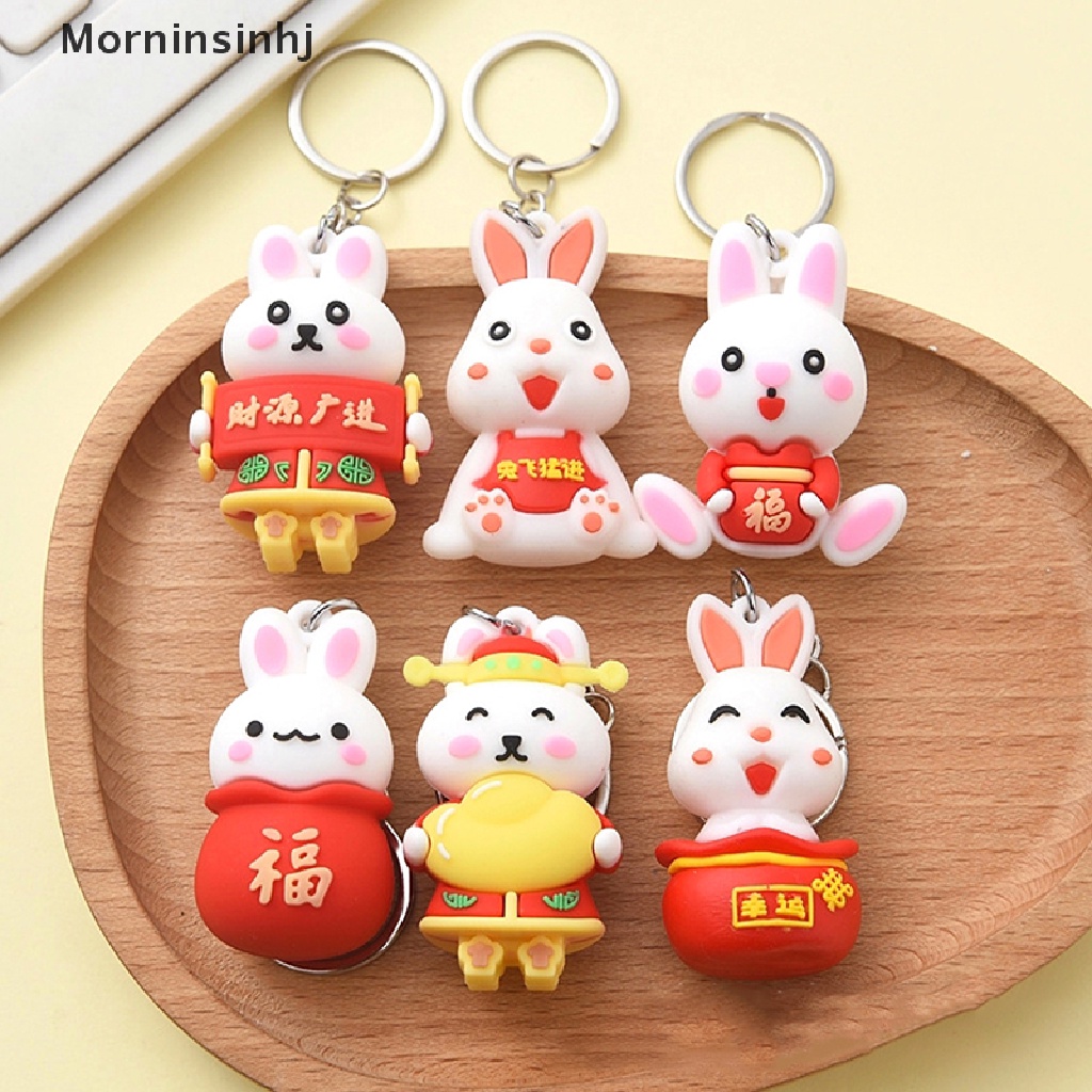 Mornin 2023kunci Kelinci Tahun Baru Kartun Fortune Rabbit KeyChain Gantungan Kunci Mobil Cincin Mahasiswa Pasangan Tas Liontin id