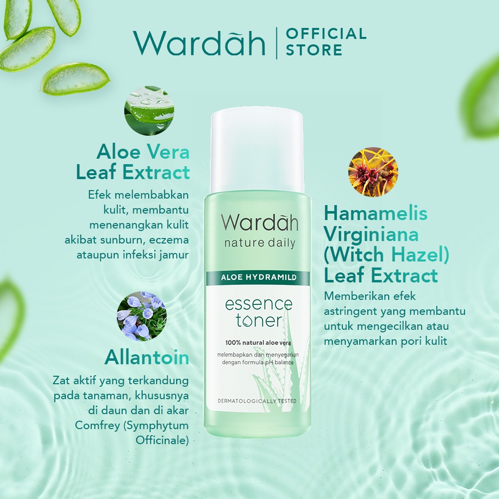 Wardah Nature Daily Aloe Hydramild Essence Toner 100 ml