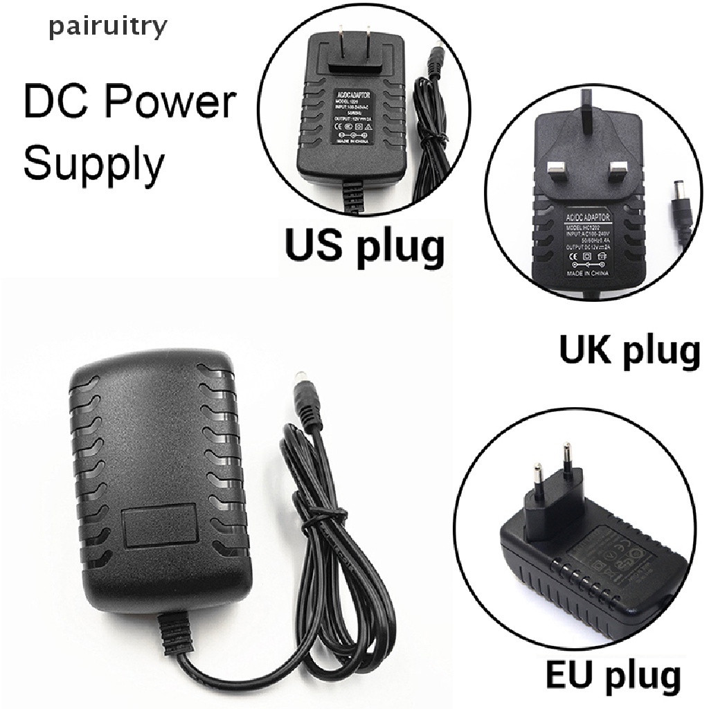 Adaptor PRT 12V 2A AC/DC Charger Power Supply Untuk Keamanan CCTV DVR Kamera PRT