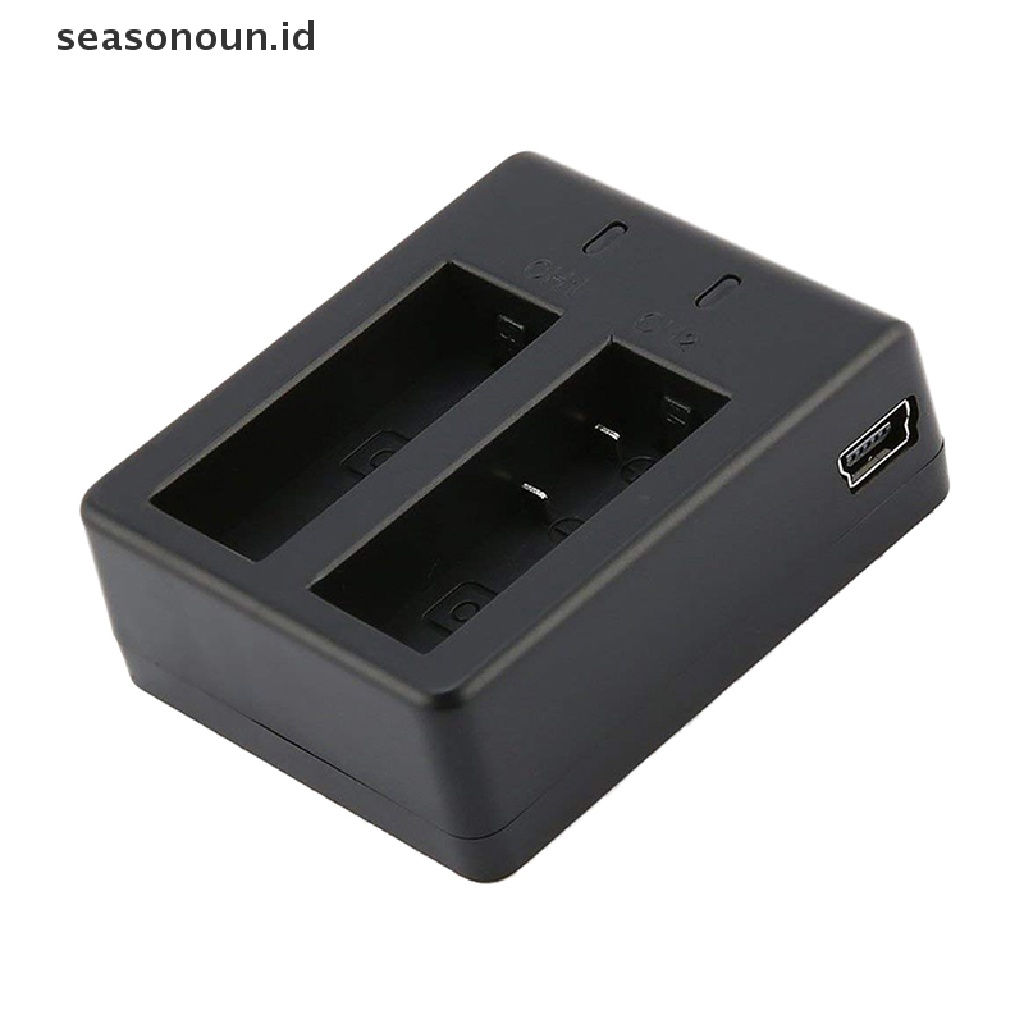 Seasonoun 2in1 Dual Slot Charging Cam Charger Kamera Dock Untuk EKEN SJCam SJ4000.