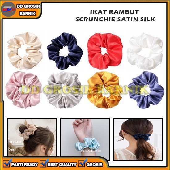 [DGB] IKAT RAMBUT CEPOL WANITA SCRUNCHIE JEDAI SATIN SILK AKSESORIS WANITA KOREA