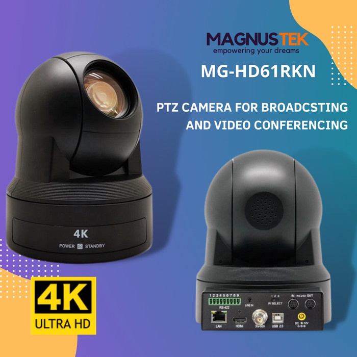 Magnustek HD61RKN PTZ Camera 4K NDI 20x Zoom POE SONY CMOS Sensor