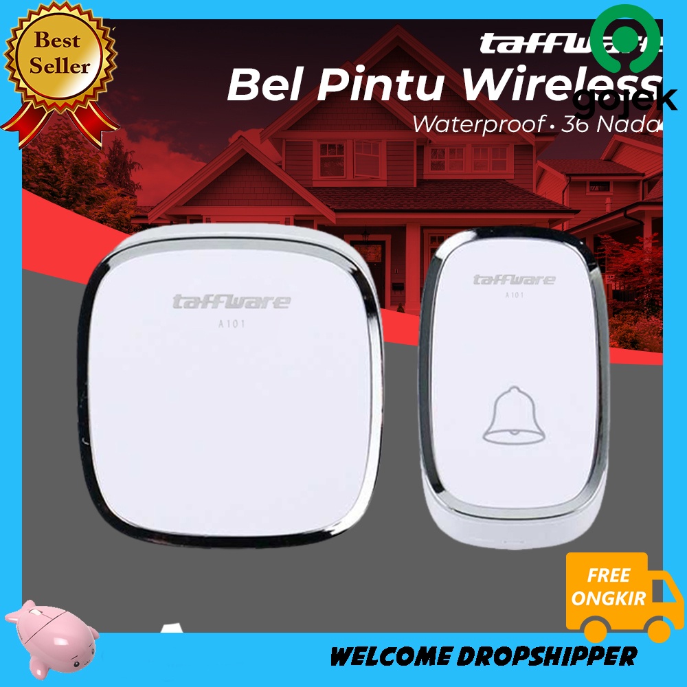 Taffware Bel Pintu Wireless Doorbells Waterproof 36 Nada - A101