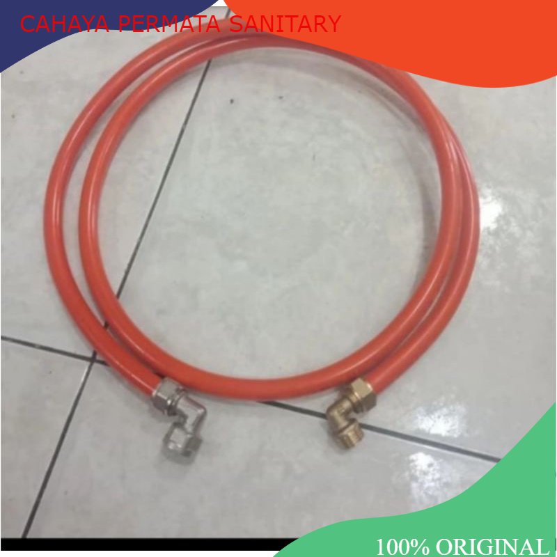 Pipa air panas/Selang Water Heater 1/2" inch+Knee drat dalam dan Knee drat luar,