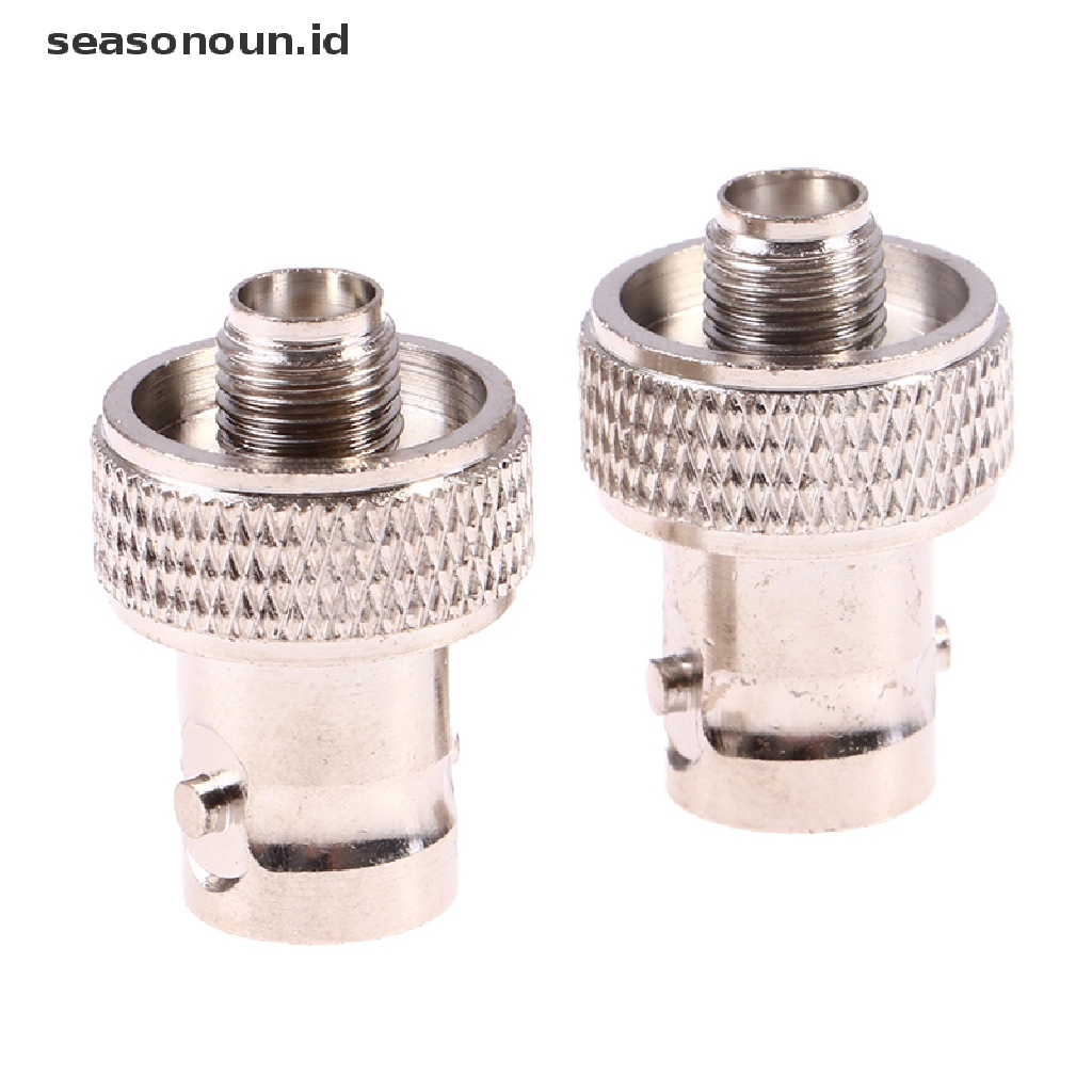 Seasonoun 2PCS Konektor Coaxial Adapter Perubah Adaptor SMA Female Ke BNC Female RF.