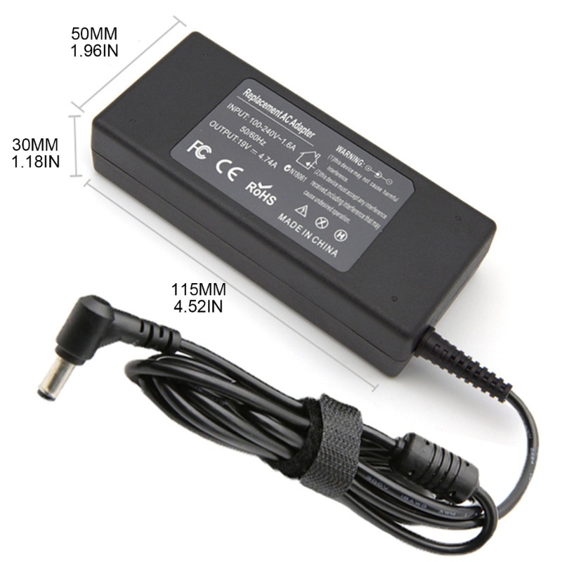 Zzz Notebook Power AC Adapter Untuk Satelit A100 A305 A505 A505D Laptop Power Supply Charger 90W 19V 474a Output Char