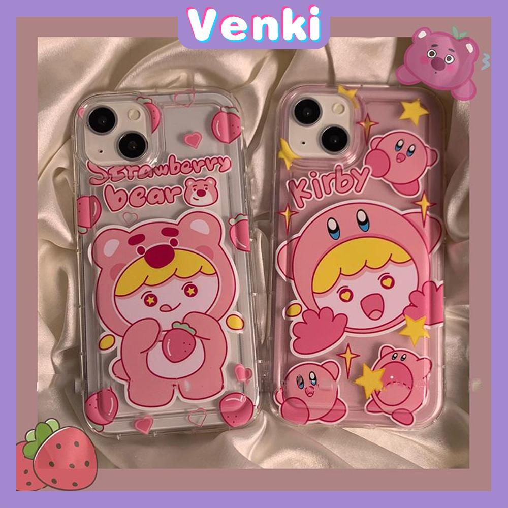 Case For iPhone 14 Pro Max Soft TPU Jelly Airbag Case Cute Pink Bear Hood Girl Camera Protection Shockproof For iPhone 14 13 12 11 Plus Pro Max 7 Plus X XR