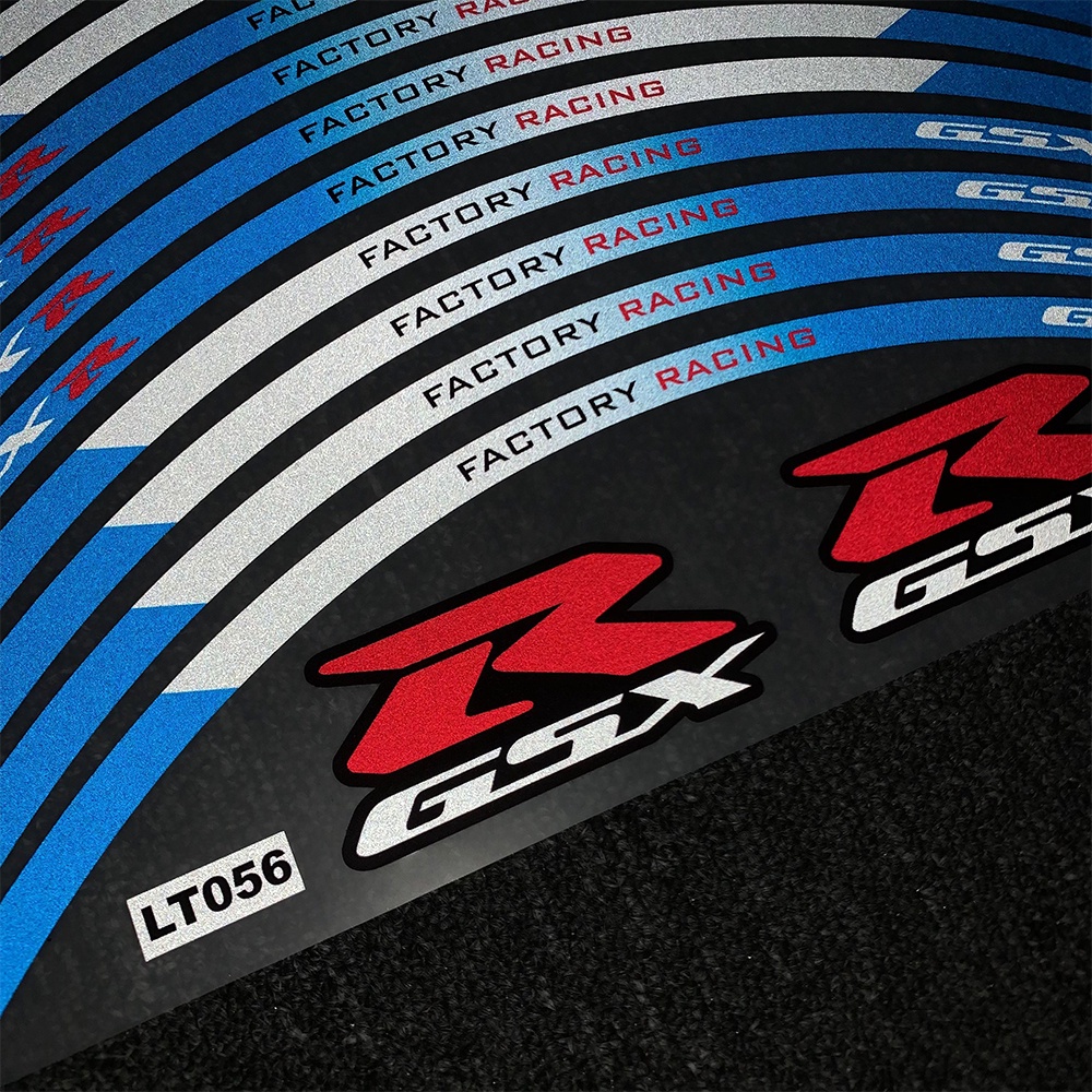 Suzuki GSX-R125 GSX-250R/GSX-R150 GSX-S150 GSX 250R 17inch Wheel Hub Reflective Sticker Motor Sepeda Motor Velg Strip Stiker Moto Racing Roda Modifikasi Decal Hias