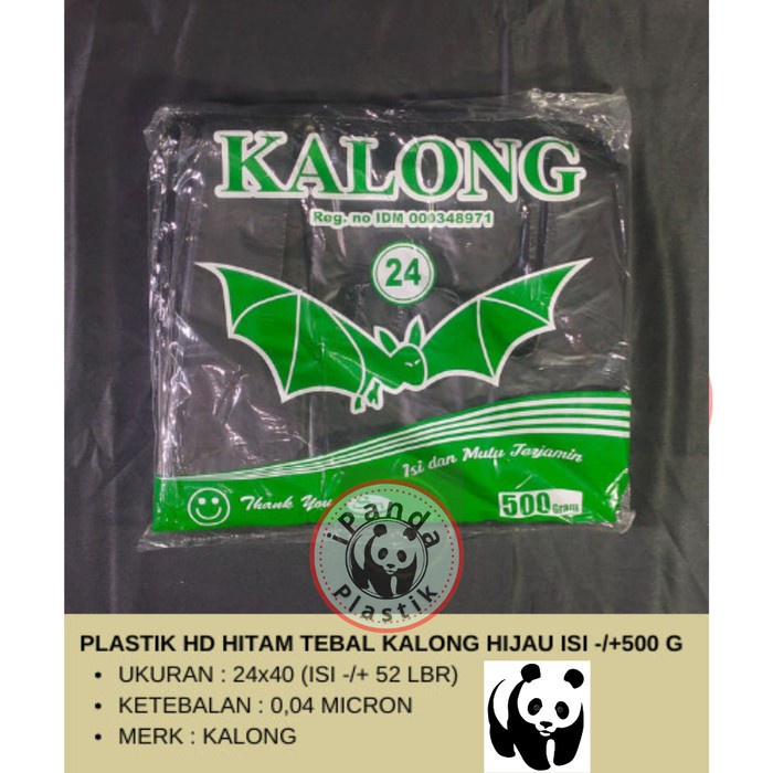 Kantong Plastik - Kresek HD Kalong Hitam Tebal