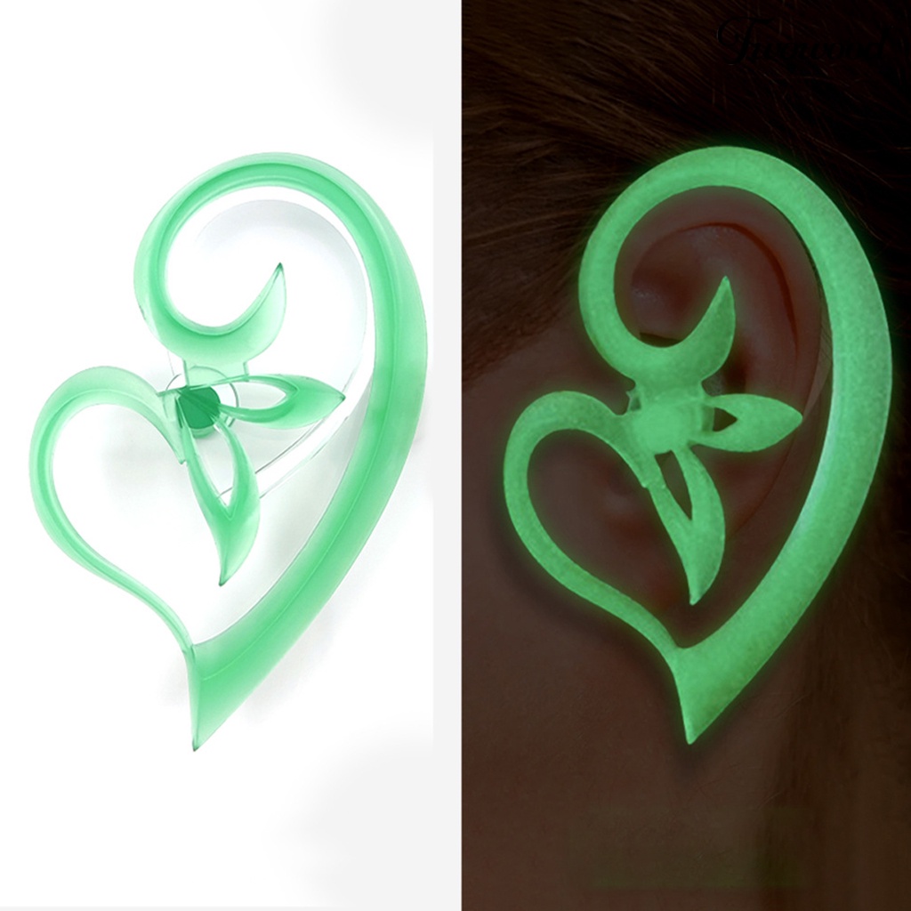 Twowood 1pc Liontin Telinga Anime Elastis Pengerjaan Halus Sangat Disimulasikan Tidak Bau Menarik Aksesoris Cosplay Anime Game Luminous Ear Ornament Untuk Prom