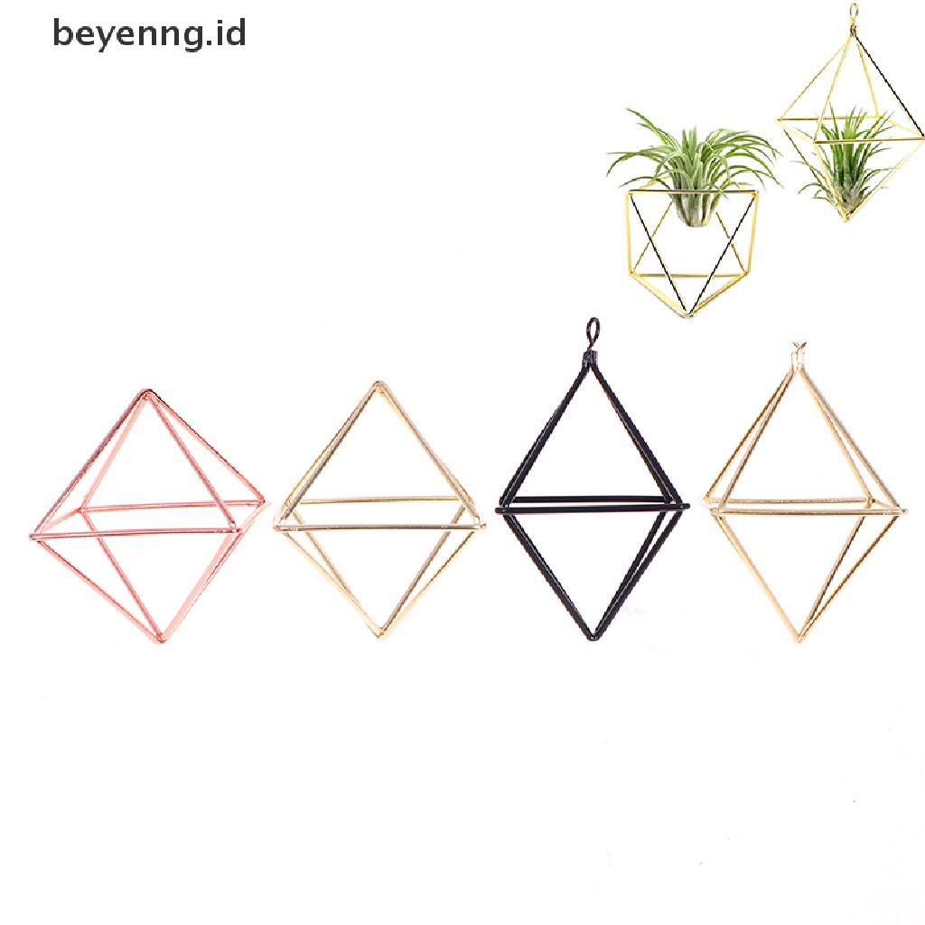 Beyen New Planters Gantung Geometris Ayunan Besi Tempa Tillandsia Air Plants Holder ID