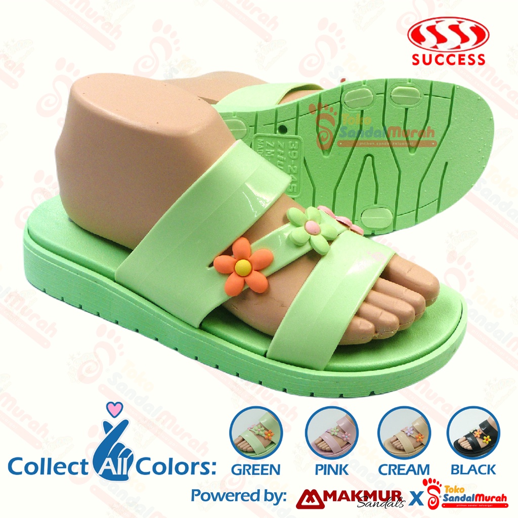 Toko Sendal Murah - Sandal Jelly Wanita Uk 36 - 40 / Sandal Wanita Ban 2 / Sandal Wanita Motif Bunga / Sandal Slop Jelly Import / Sandal Wanita Kekinian [Toko Sendal Murah SS 1918]
