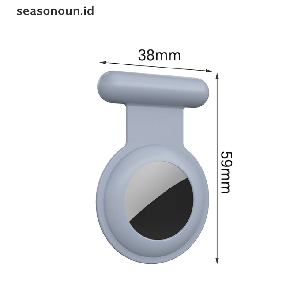 Seasonoun Holder Case Untuk Airtag Air Tag Anti Hilang Locator Pin Silikon GPS Tracker.