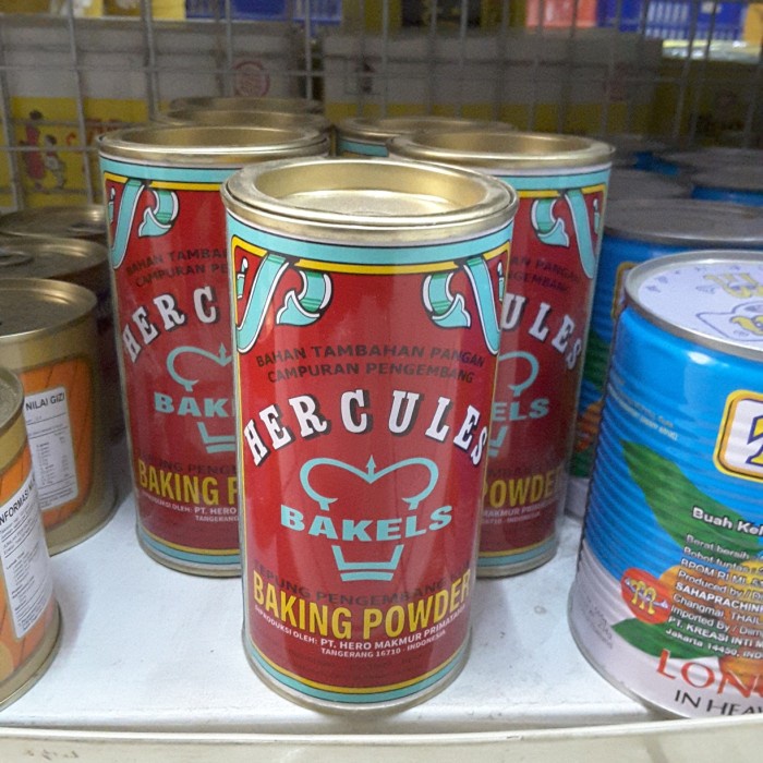 

baking powder hercules 450gr, gratis mrjelly