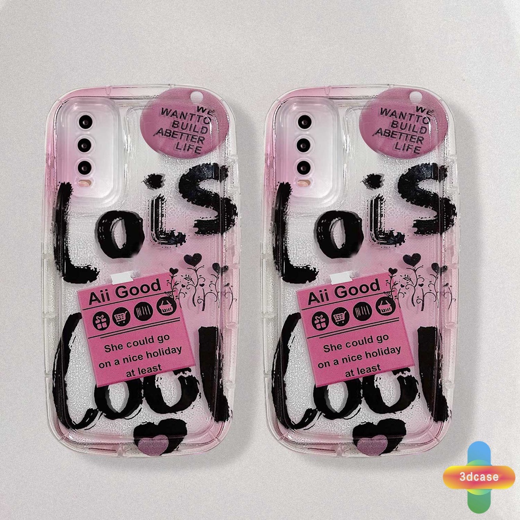 Casing VIVO Y35 Y20 Y22 Y22S Y15S Y15C Y91C Y21 2021 Y21A Y16 Y21T Y12S Y12 Y30 Y21E Y21G Y21S Y20S Y12i Y3S Y33T Y15A Y01 Y02 Y01A Y91 Y30i Y93 Y95 Y15 Y17 Y50 Y53S Y51 2020 Y51A Y10 Y33S Y1S Y11 Y31 Y20i Fashion Ink Lettering Graffiti Silicone Case