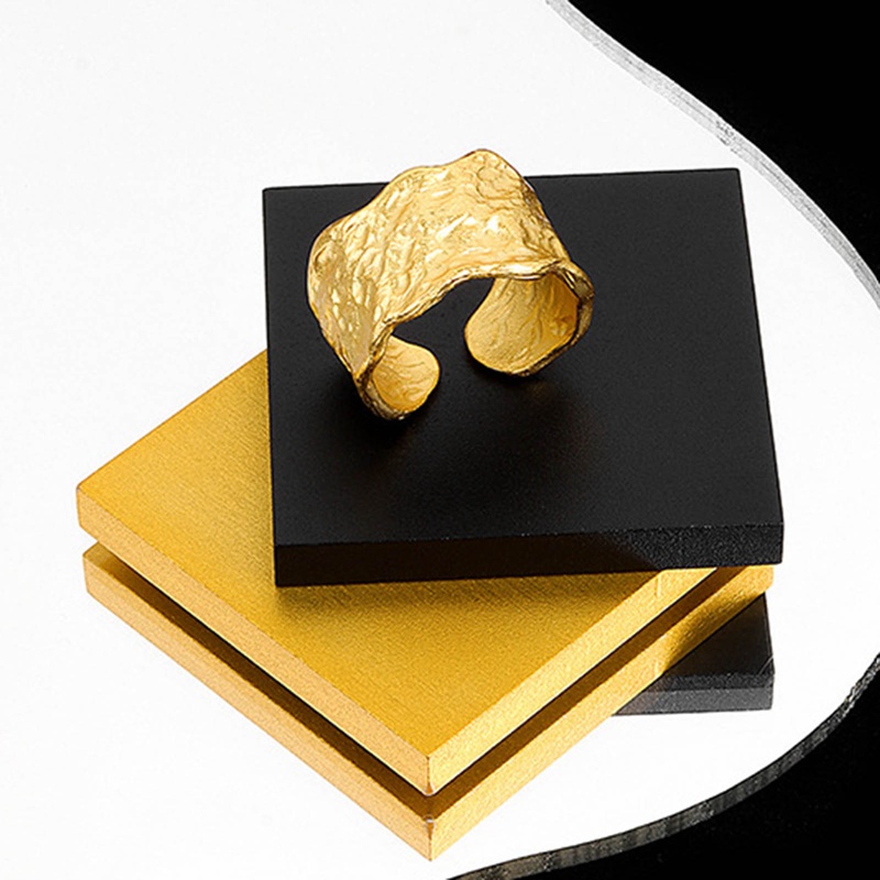 Mencegah Alergi Cincin Kawin Warna Perak Baru Kreatif Geometris Handmade Aksesoris Perhiasan Hadiah