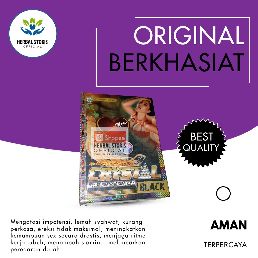 

Serbuk Jamu Herbal Crystal Black Original Jamu Kuat Lelaki Penambah Vitalitas Pria Sehat Kuat Dan Tahan Lama