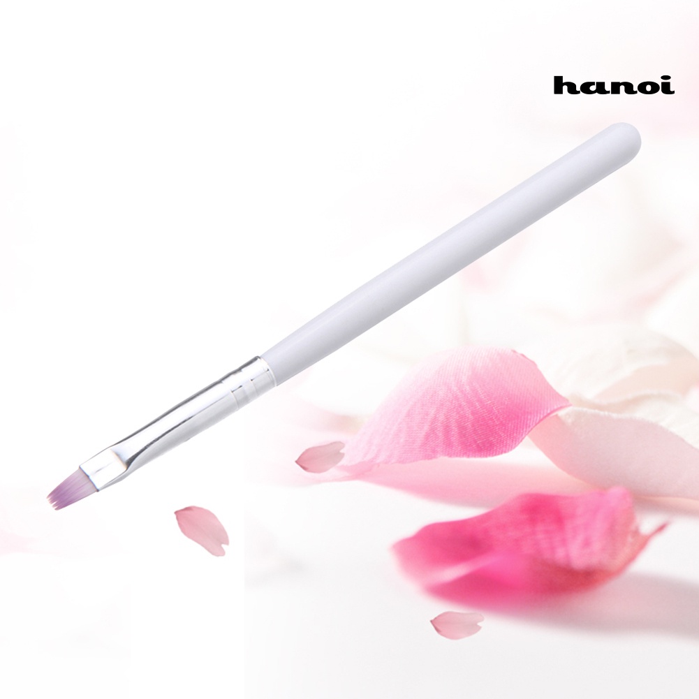 Hi * Kepala Datar Polandia Lukisan Menggambar Nail Art Brush Pen DIY Manicure Alat Kecantikan