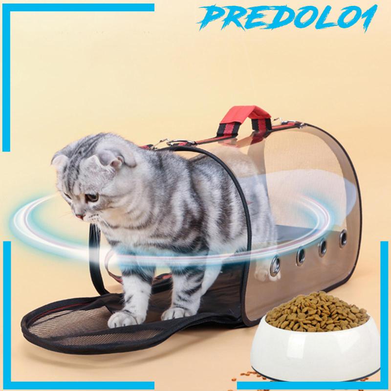 [Predolo1] Tas Handbag Pet Penutup Ritsleting Pembawa Kucing Lipat Untuk Camping Berjalan Belanja