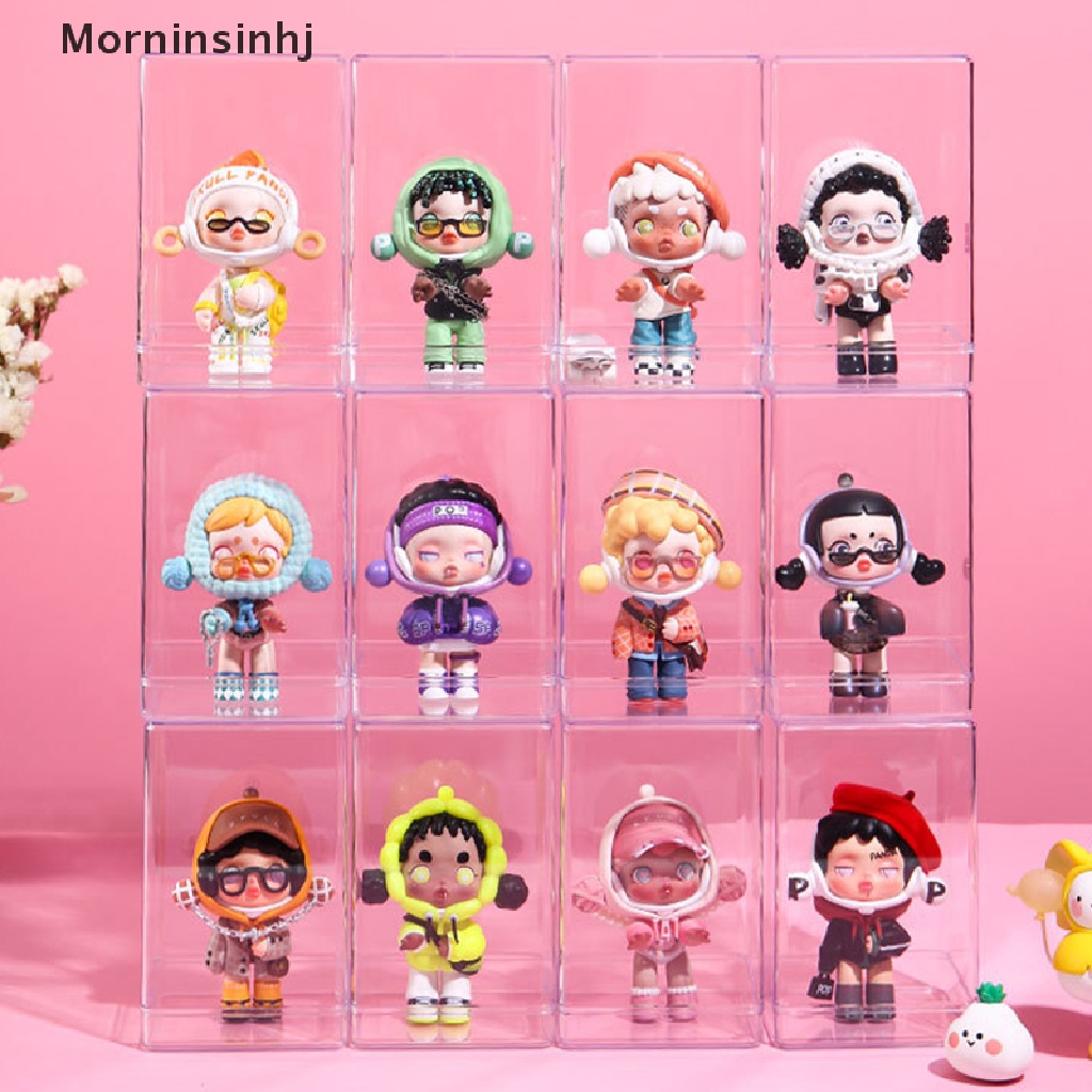 Mornin Stackable Acrylic Mystery Box Storage Display Frame Single Transparan Kotak Boneka Pajangan Stand Case Dust Proof Mainan Koleksi Artcrafts Boxes id