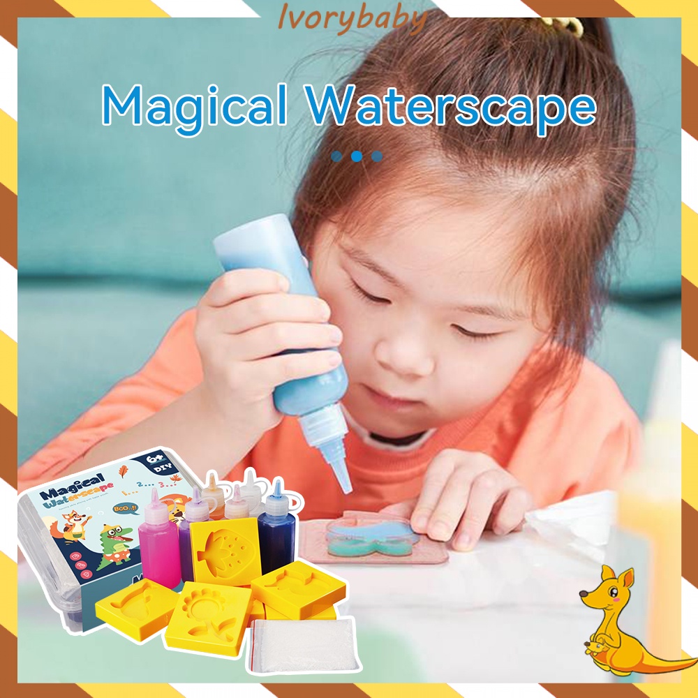 Ivorybaby Diy magical waterscape jelly mainan Kreatifitas anak edukasi water scape toys