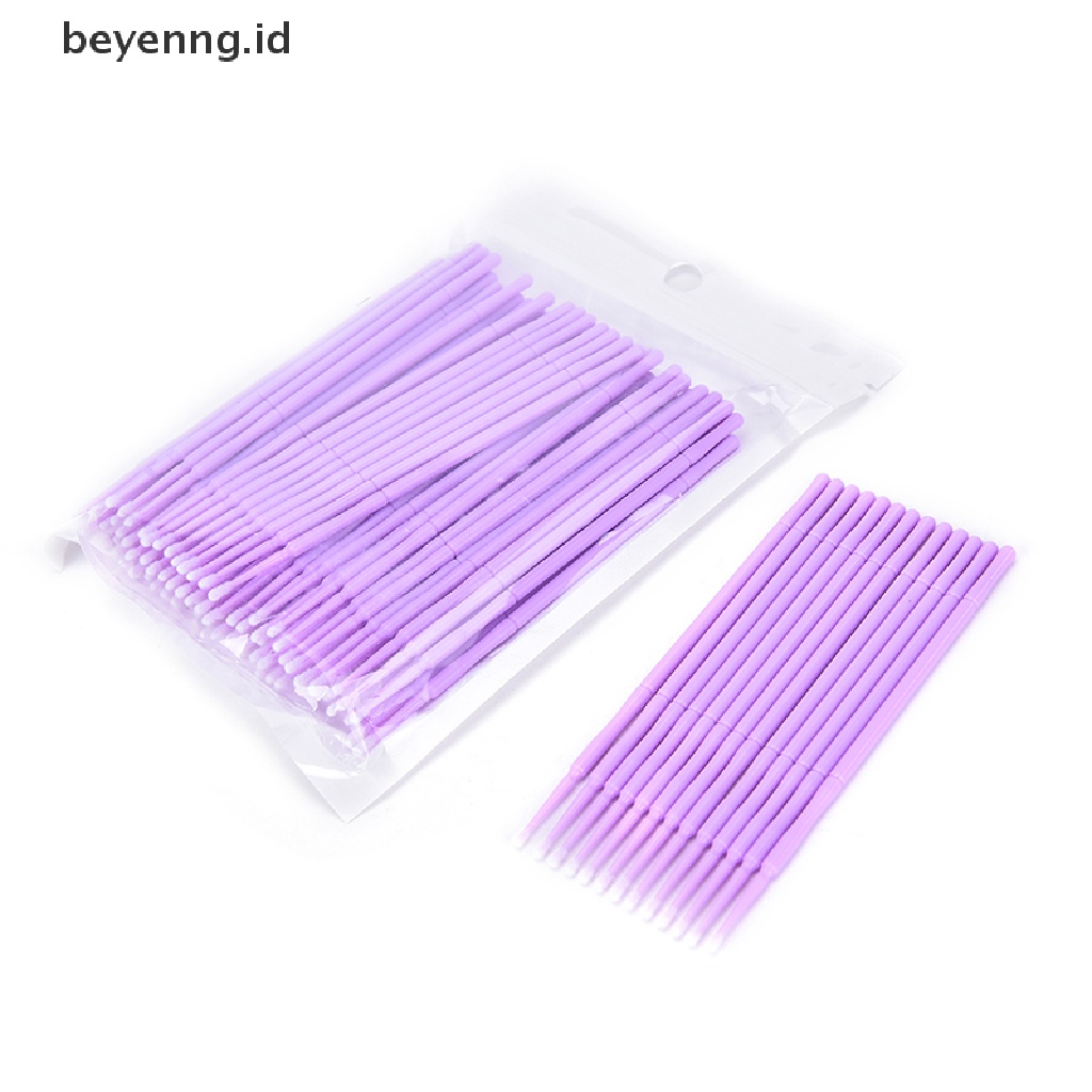 Beyen 100PCS Disposable Eyelash Extension Micro Brush Aplikators Maskara Wands Tools ID