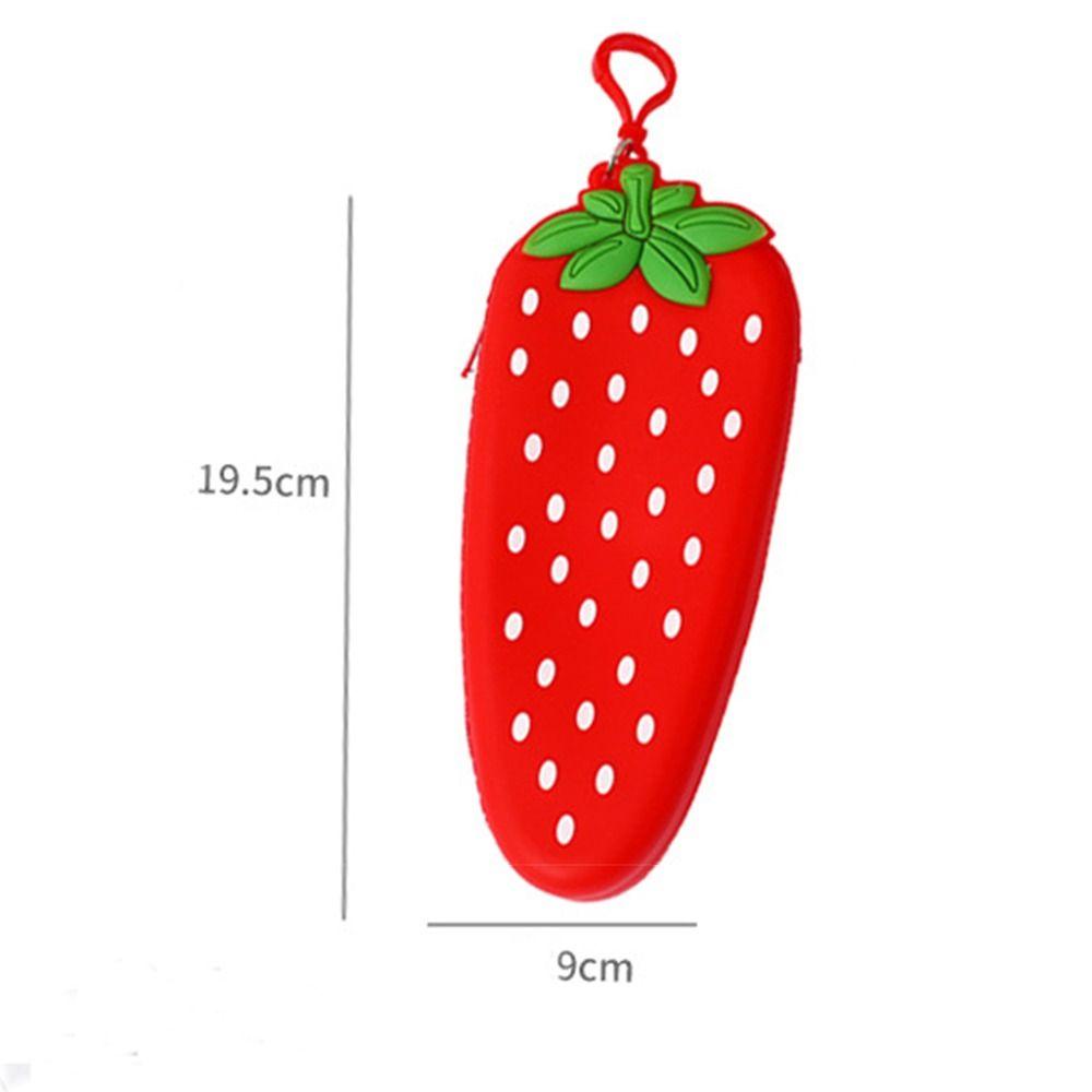 Nanas Silikon Pensil Case Portable Pemodelan Buah Kotak Penyimpanan Kreatif