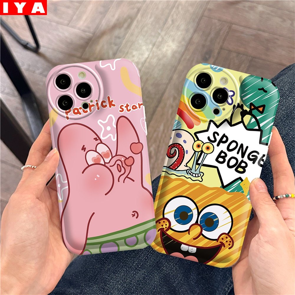 Patrick Star Case VIVO Y02 Y16 Y22 Y35 Y21 Y21S Y21T Y33T Y33S Y17 Y15 Y12 Y11 Y20 Y20S Y12S Y12A Y91C Y1S Y95 Y93 Y50 Y30i Y15S Y15A SpongeBob Bantal Udara TPU Phone Case Cover