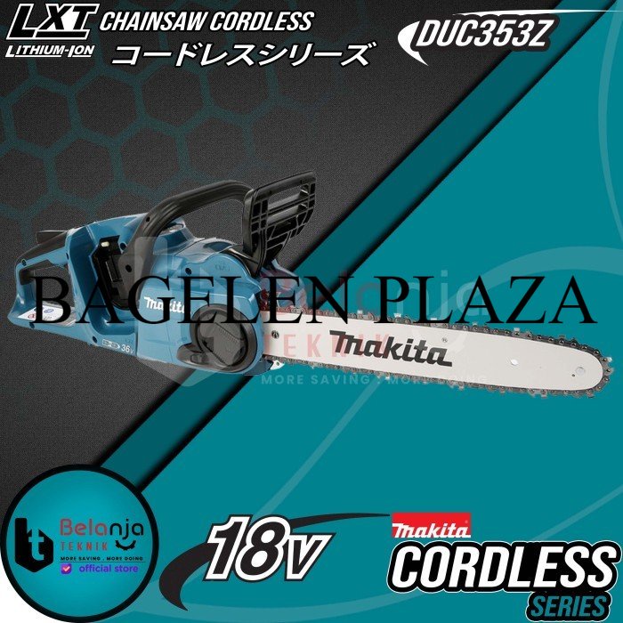 Obral Makita Chainsaw Cordless 18 V Gergaji Potong Kayu Baterai 14" DUC353Z