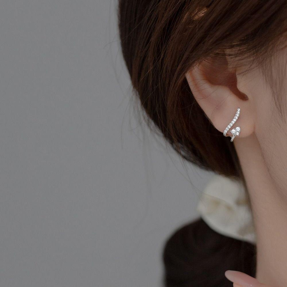 Mxbeauty Anting Wanita Kreatif Manis Kepribadian Mini Logam Zirkon Perhiasan Fashion