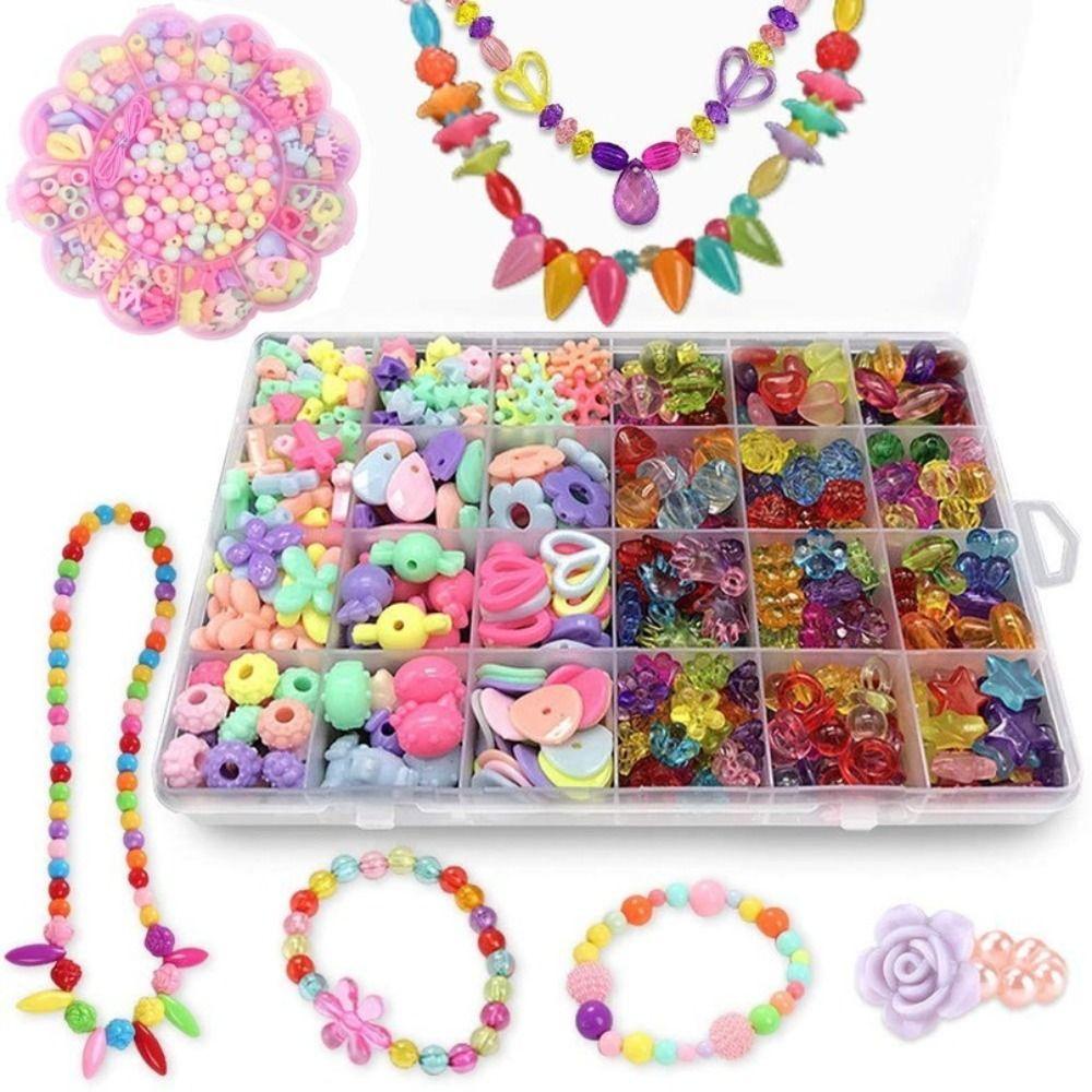 Lanfy Jewelry Making Kit Butterfly Handmade Warna-Warni Untuk Hadiah Ulang Tahun Anak Perempuan Manik-Manik Mainan Gelang