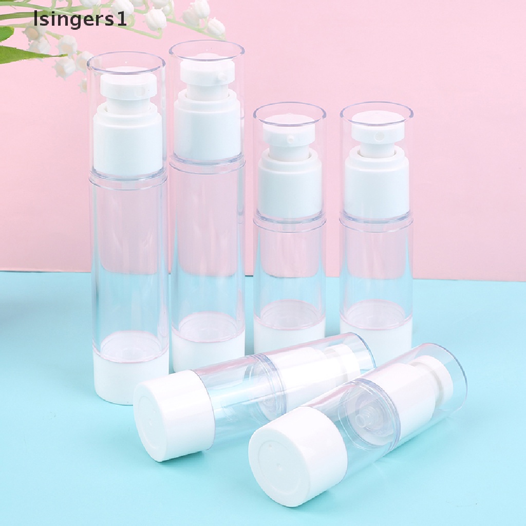 [lsingers1] 15/30 /50/100ml Botol Krim Lotion Airless Vakum Isi Ulang Wadah Butik