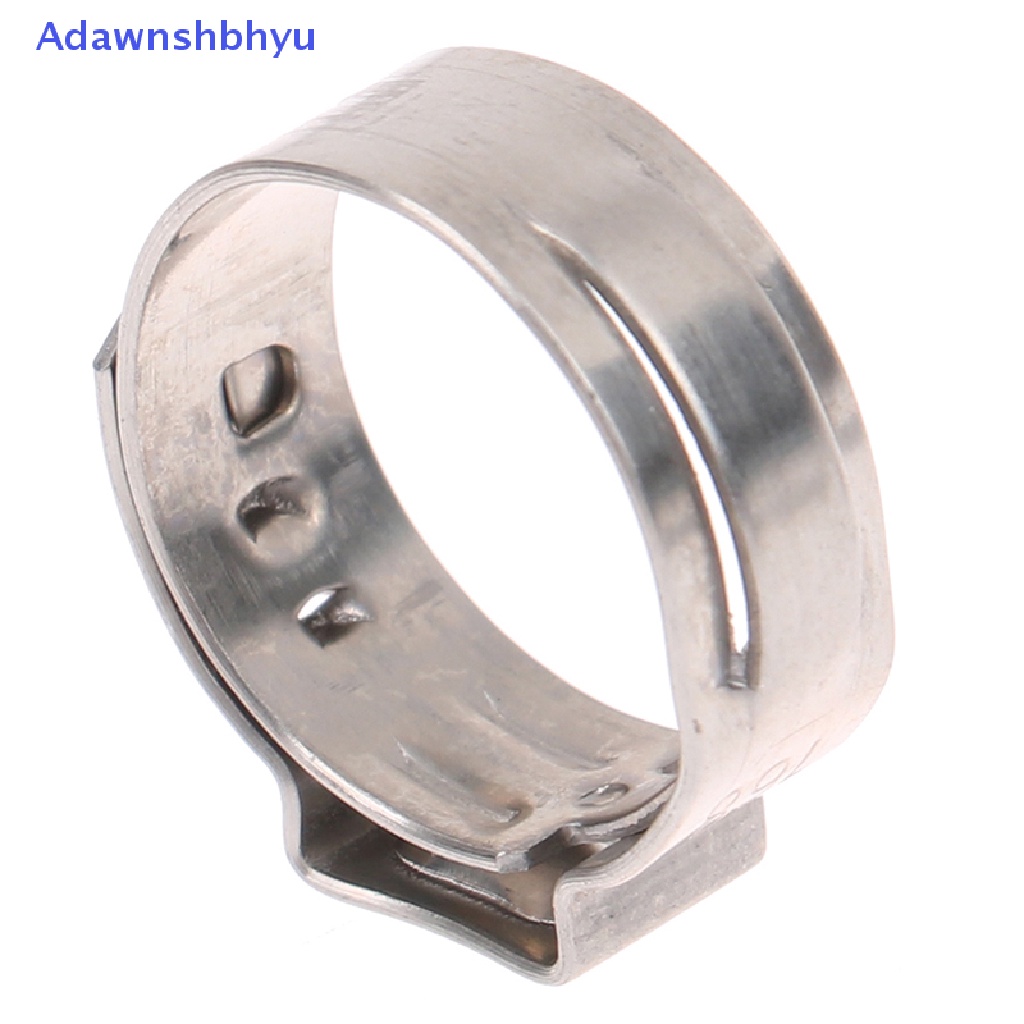 Adhyu 10Pcs Klem Selang Single Ear Stepless 304stainless Steel Hose Clamp Cincin Penjepit Cinch Untuk Sealing Hose Quick Release Clamp ID