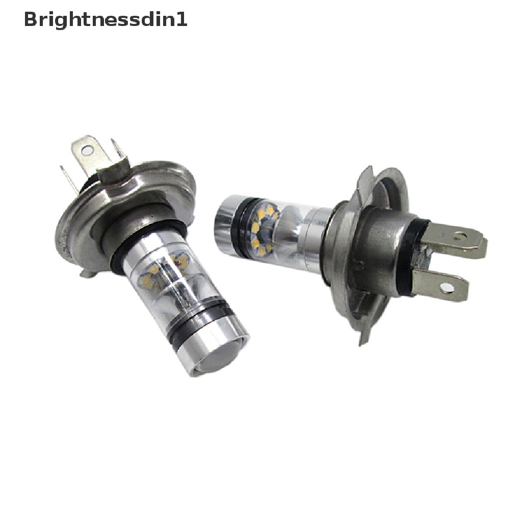 [Brightnessdin1] 2pcs Bohlam LED Putih Mobil Motor Headlight Daya Tinggi 8000K Lampu Kabut Mengemudi Butik