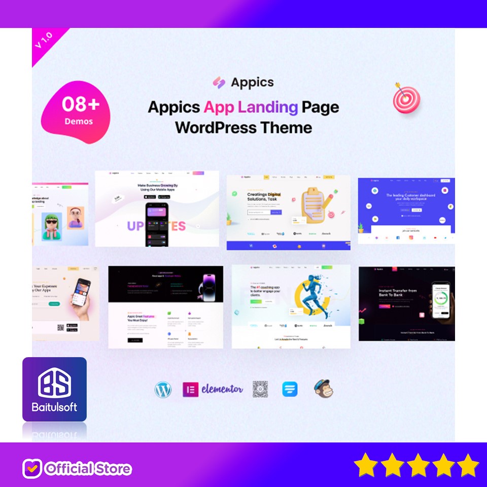 APPICS - APP LANDING PAGE WORDPRESS THEME