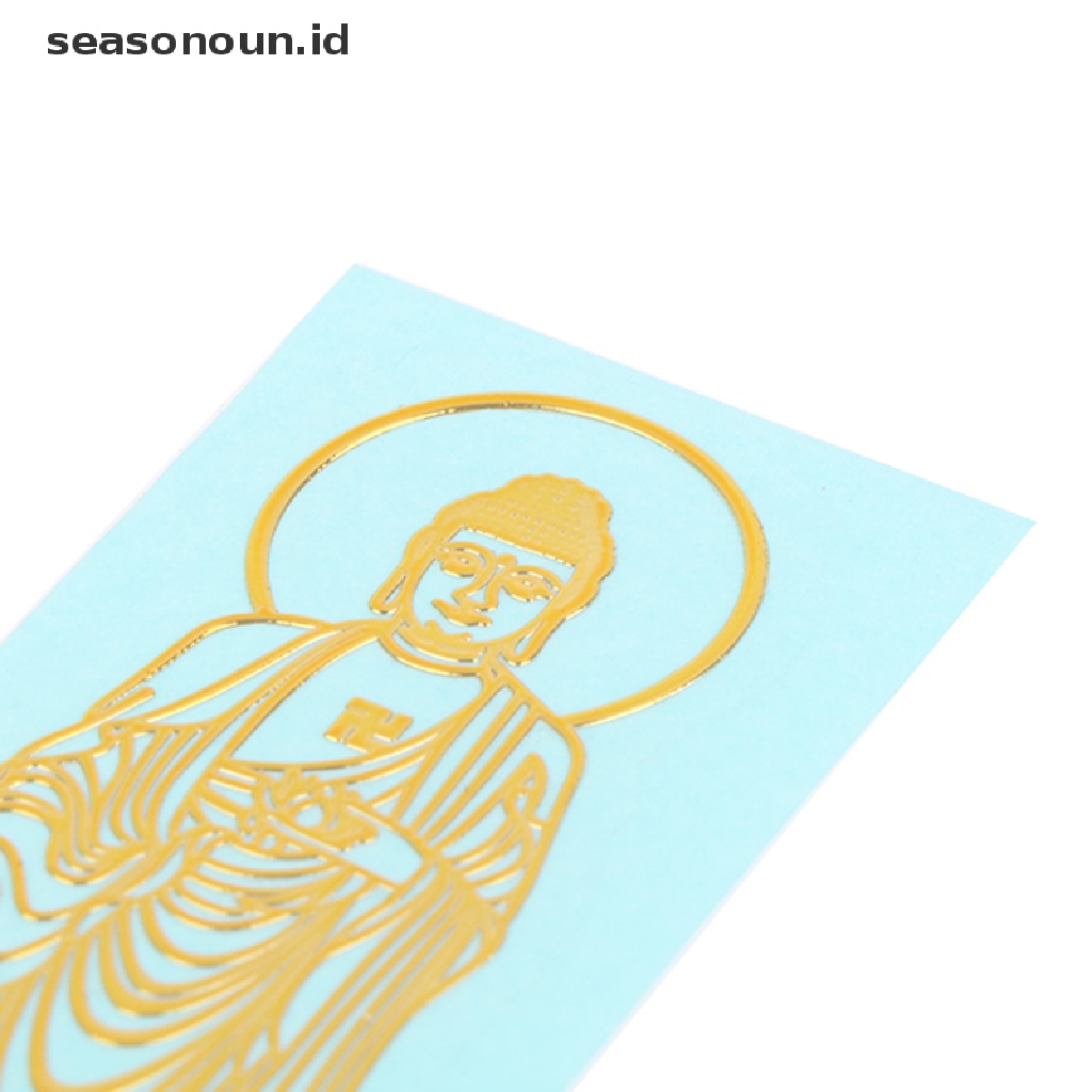 Seasonoun Thailand Buddha Sembunyikan Wajah Dan Nana Stiker Metal Decal Untuk Hp Mobil Laptop Tablet Skateboard.