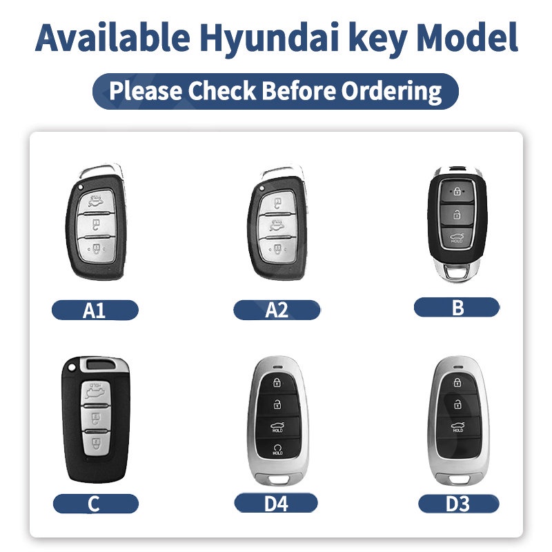 Hyundai Zinc Alloy Leather Case Kunci Mobil Full Wrap Cover Smart Key Protector Untuk Getz Aksen Atoz i20 Trajet H1 i10 Kona Santa Fe