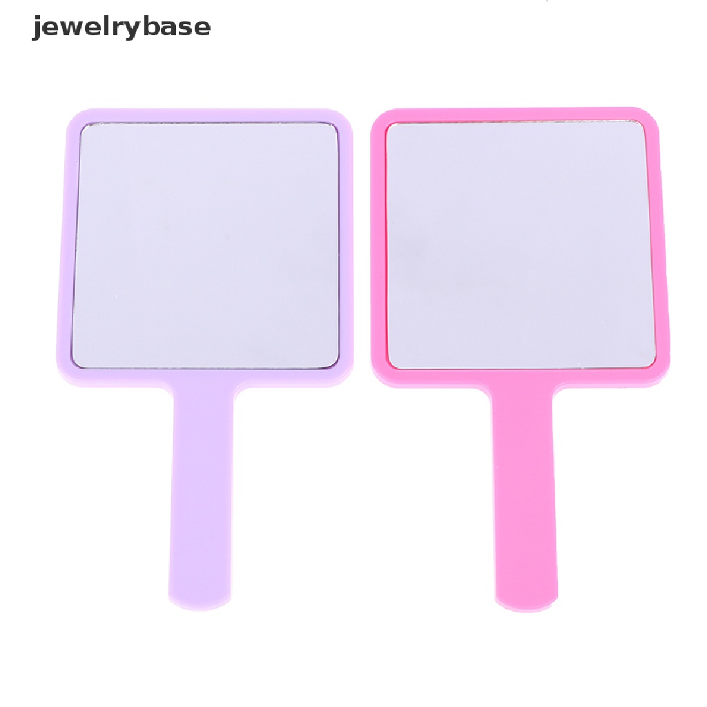 [jewelrybase] Eyelash Extension Handheld Makeup Mirror Kaca Rias Make Up Persegi Dengan Handle Butik