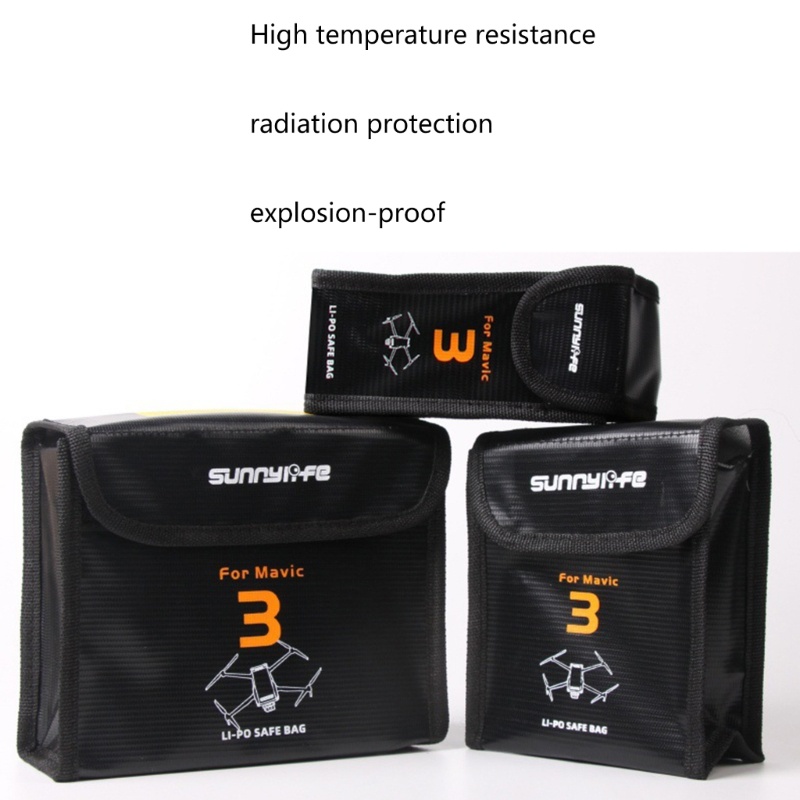 MAVIC Zzz Battery fire-proof explosion-proof Bag Untuk Mavic3 Tas Penyimpanan Baterai Lithium