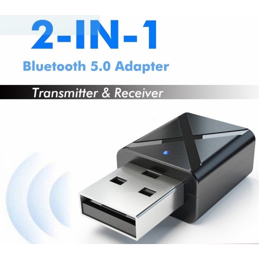 Audio Bluetooth 5.0 Adapter Transmitter &amp; Receiver 2in1 murah