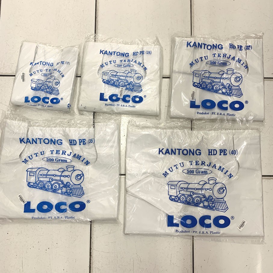 Kantong Plastik Loco Putih 500gr (Uk 17 / 24 / 28 / 35 / 40)