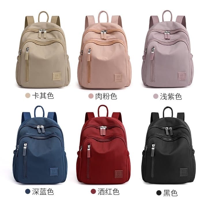 SHOEGALLERY LV0255 Tas Ransel Wanita Ala Korean Simple Import Backpack  Chibao Premium Quality