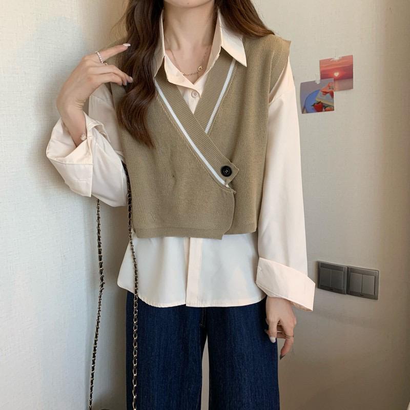 IOS SHOP ABRIANA ROMPI VEST KNIT WANITA FASHION KOREAN STYLE