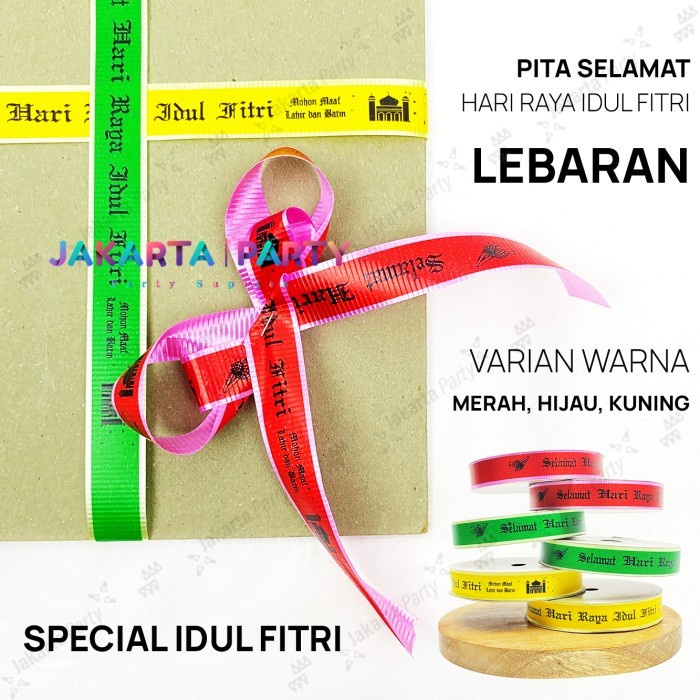 Pita Ribbon Idul Fitri / Pita Roll Selamat Hari Raya Idul Fitri