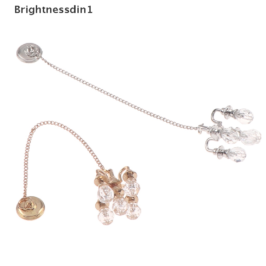 [Brightnessdin1] 1: 12rumah Boneka Miniatur Lampu Gantung Mini Lampu Langit-Langit Untuk Dekorasi Rumah Boneka Butik
